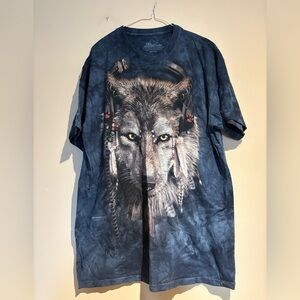 The Mountain DJ Wolf Fen Wolves 2011 Cotton Adult T-Shirt Size Large Tie Dye